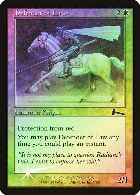 Defender of Law\nUrza's Legacy\nSingle\nMagic The Gathering