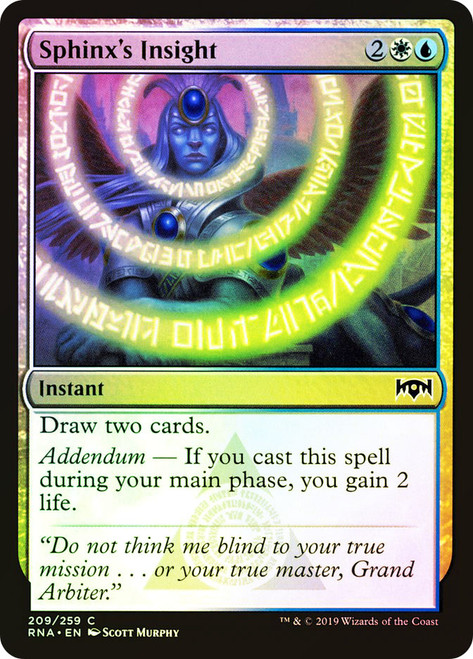 Sphinx's Insight\nRavnica Allegiance\nSingle\nMagic The Gathering