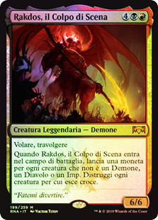 Rakdos, the Showstopper
Ravnica Allegiance (Foil) - Italian
Single
Magic The Gathering