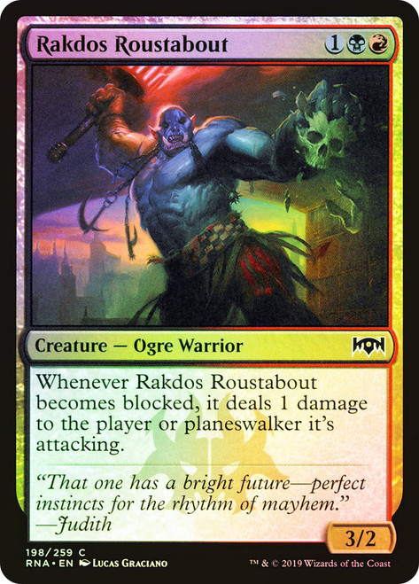 Rakdos Roustabout\nRavnica Allegiance\nSingle\nMagic The Gathering