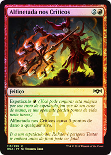 Skewer the Critics
Ravnica Allegiance (Foil) - Portuguese
Single
Magic The Gathering