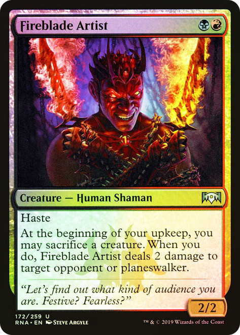 Fireblade Artist\nRavnica Allegiance\nSingle\nMagic The Gathering