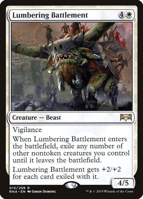 Lumbering Battlement\nRavnica Allegiance\nSingle\nMagic The Gathering