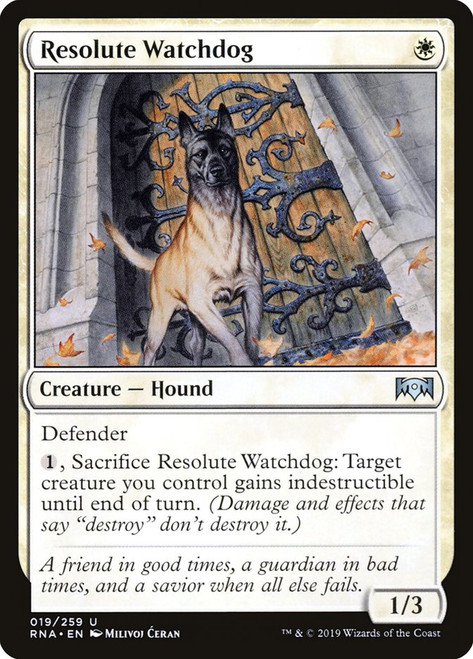Resolute Watchdog\nRavnica Allegiance\nSingle\nMagic The Gathering