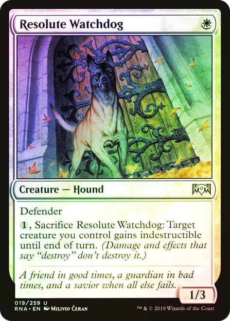 Resolute Watchdog\nRavnica Allegiance\nSingle\nMagic The Gathering
