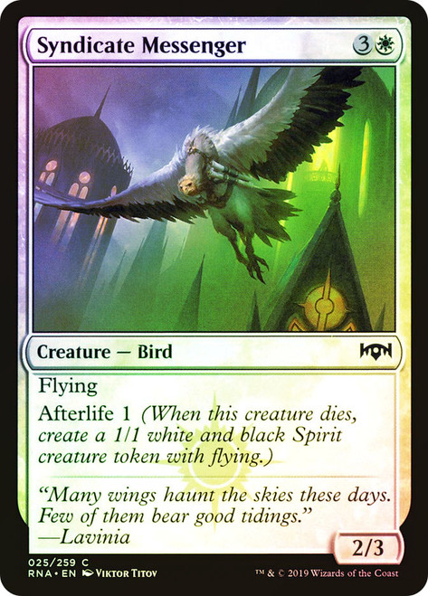 Syndicate Messenger\nRavnica Allegiance\nSingle\nMagic The Gathering