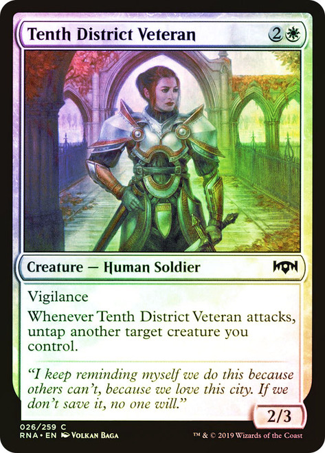 Tenth District Veteran\nRavnica Allegiance\nSingle\nMagic The Gathering