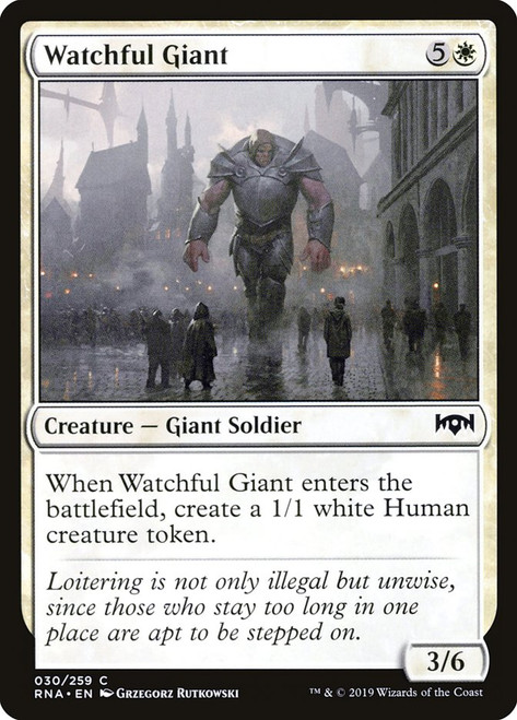 Watchful Giant\nRavnica Allegiance\nSingle\nMagic The Gathering