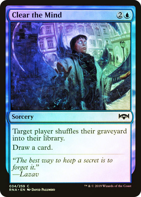 Clear the Mind\nRavnica Allegiance\nSingle\nMagic The Gathering