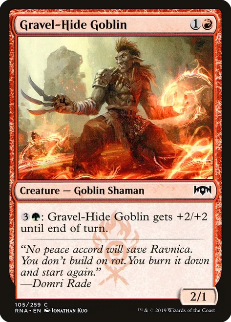 Gravel-Hide Goblin\nRavnica Allegiance\nSingle\nMagic The Gathering