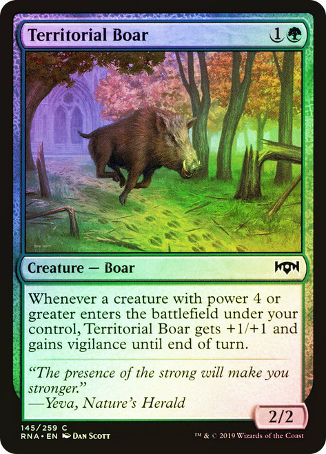 Territorial Boar\nRavnica Allegiance\nSingle\nMagic The Gathering