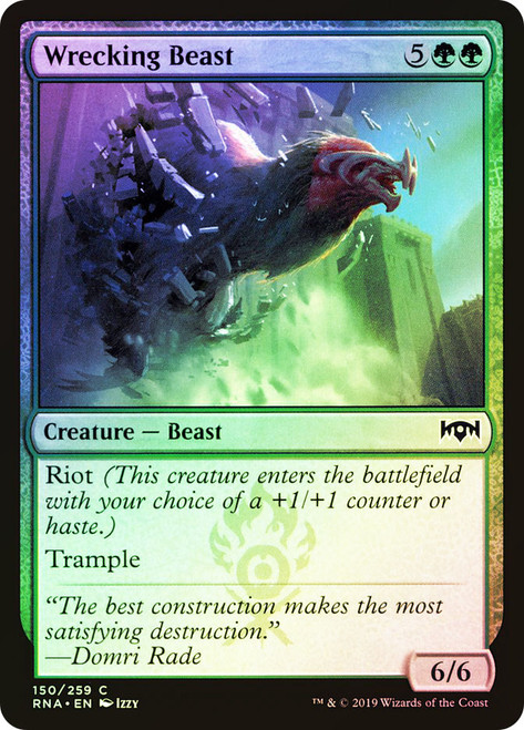 Wrecking Beast\nRavnica Allegiance\nSingle\nMagic The Gathering