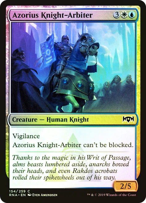 Azorius Knight-Arbiter\nRavnica Allegiance\nSingle\nMagic The Gathering