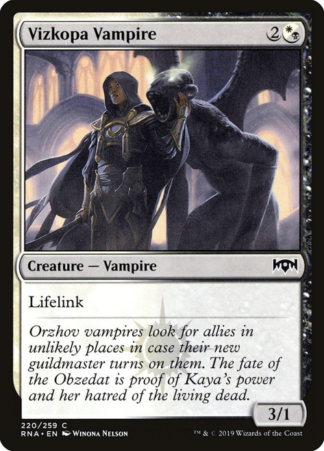 Vizkopa Vampire\nRavnica Allegiance\nSingle\nMagic The Gathering