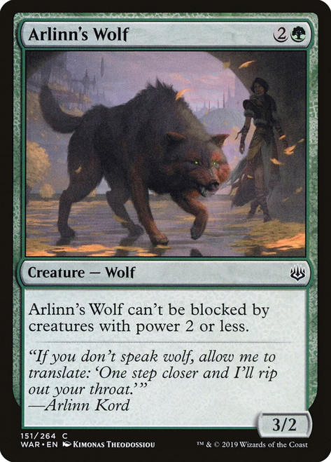 Arlinn's Wolf\nWar of the Spark\nSingle\nMagic The Gathering