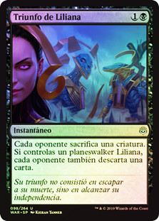 Liliana's Triumph
War of the Spark (Foil) - Spanish
Single
Magic The Gathering