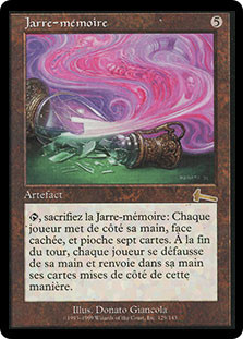 Memory Jar
Urza's Legacy - French
Single
Magic The Gathering