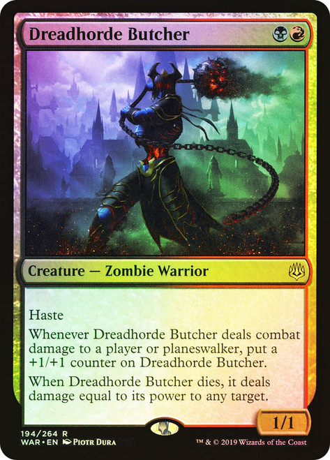 Dreadhorde Butcher\nWar of the Spark\nSingle\nMagic The Gathering
