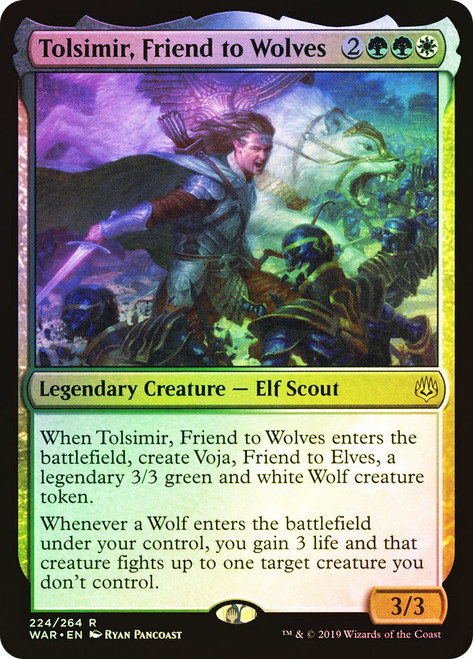 Tolsimir, Friend to Wolves\nWar of the Spark\nSingle\nMagic The Gathering