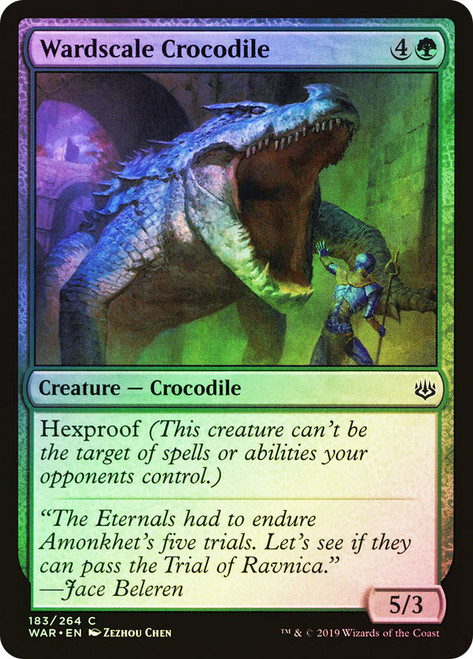Wardscale Crocodile\nWar of the Spark\nSingle\nMagic The Gathering