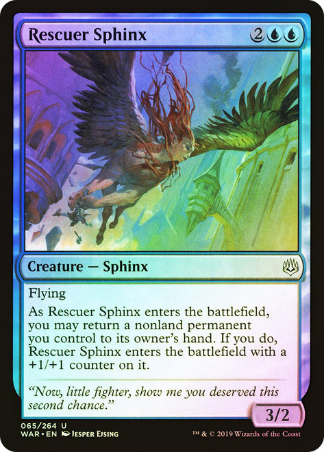 Rescuer Sphinx\nWar of the Spark\nSingle\nMagic The Gathering