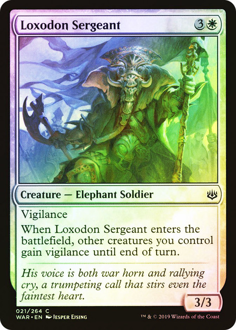 Loxodon Sergeant\nWar of the Spark\nSingle\nMagic The Gathering