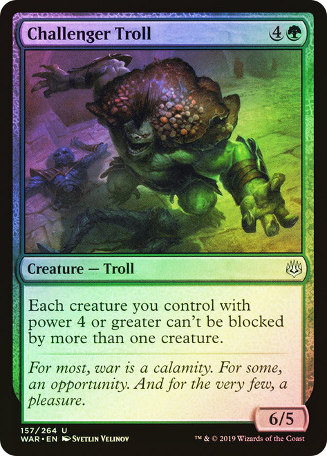 Challenger Troll\nWar of the Spark\nSingle\nMagic The Gathering