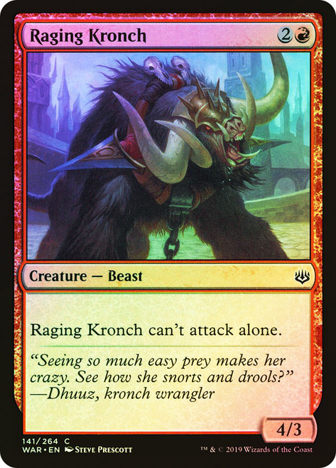 Raging Kronch\nWar of the Spark\nSingle\nMagic The Gathering