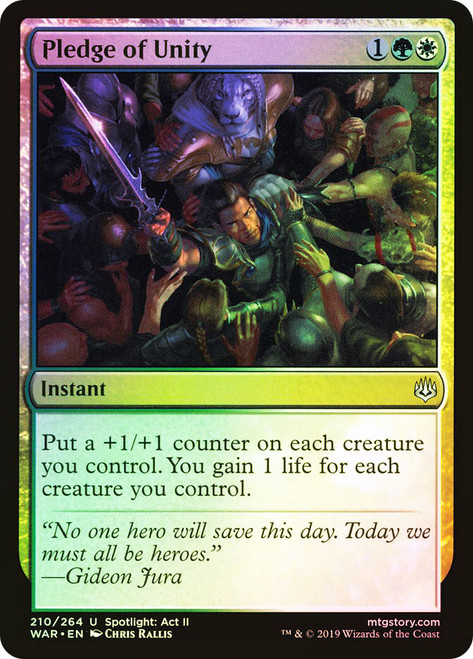 Pledge of Unity\nWar of the Spark\nSingle\nMagic The Gathering