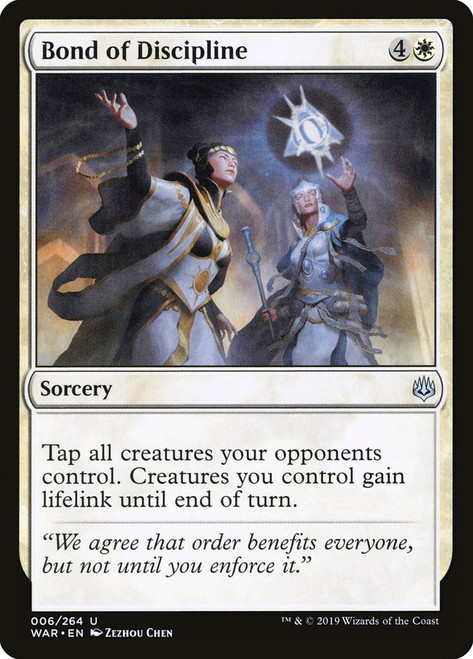 Bond of Discipline\nWar of the Spark\nSingle\nMagic The Gathering