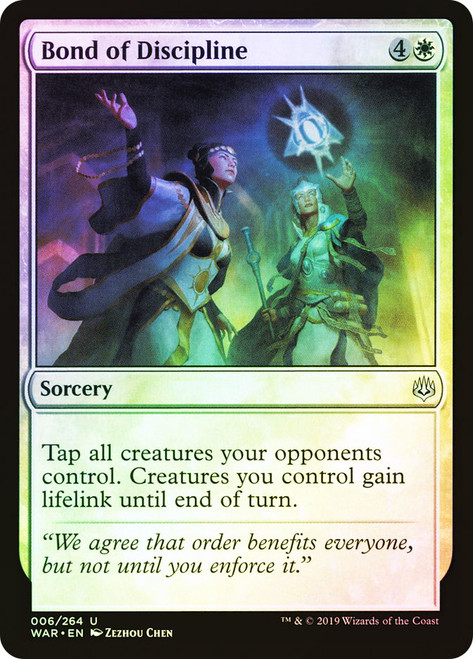 Bond of Discipline\nWar of the Spark\nSingle\nMagic The Gathering