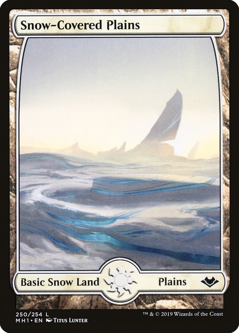 Snow-Covered Plains (#250) (Full Art)\nModern Horizons\nSingle\nMagic The Gathering