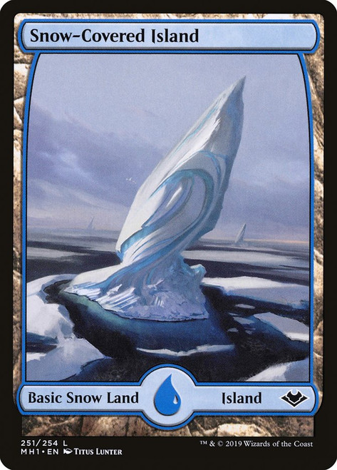 Snow-Covered Island (#251) (Full Art)\nModern Horizons\nSingle\nMagic The Gathering