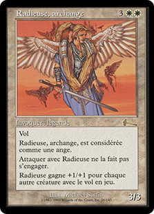 Radiant, Archangel
Urza's Legacy - French
Single
Magic The Gathering