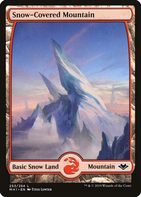 Snow-Covered Mountain (#253) (Full Art)\nModern Horizons\nSingle\nMagic The Gathering