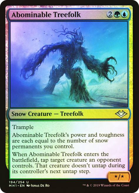 Abominable Treefolk\nModern Horizons\nSingle\nMagic The Gathering