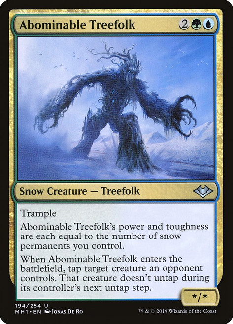 Abominable Treefolk\nModern Horizons\nSingle\nMagic The Gathering