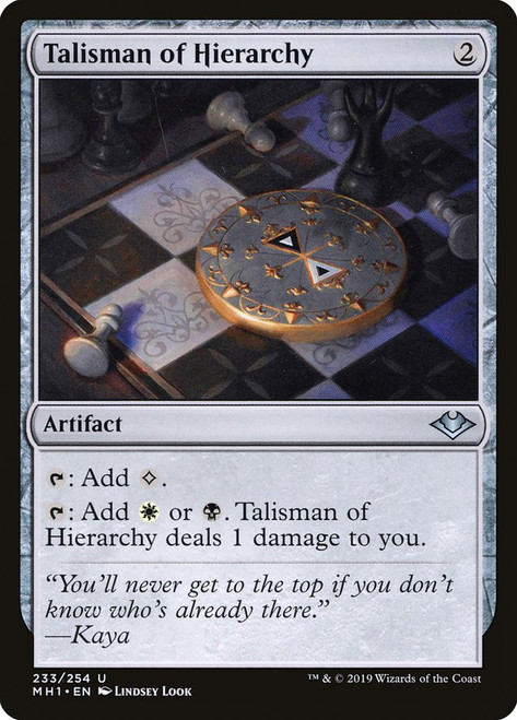 Talisman of Hierarchy\nModern Horizons\nSingle\nMagic The Gathering
