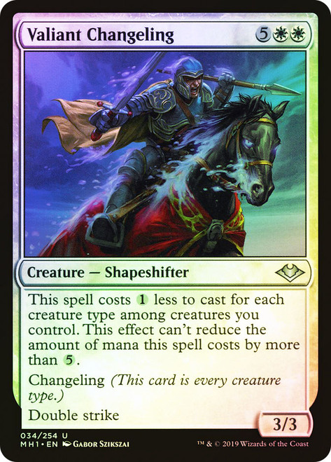 Valiant Changeling\nModern Horizons\nSingle\nMagic The Gathering