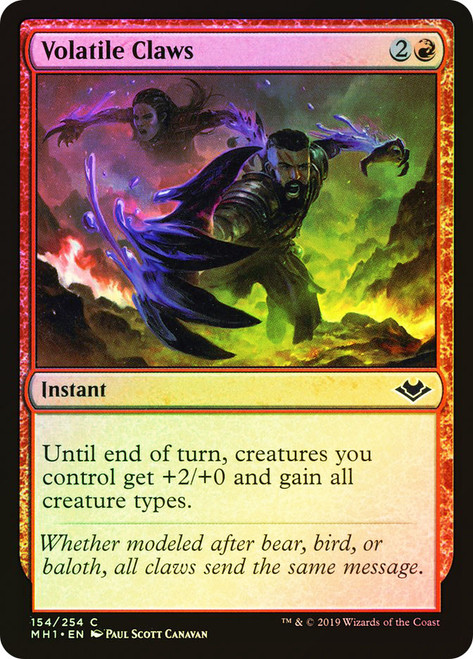 Volatile Claws\nModern Horizons\nSingle\nMagic The Gathering