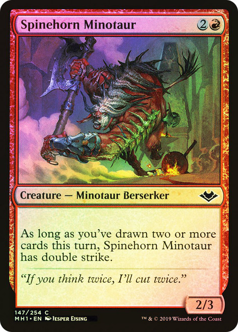 Spinehorn Minotaur\nModern Horizons\nSingle\nMagic The Gathering