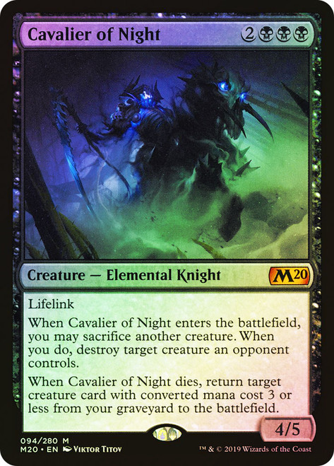 Cavalier of Night\nCore Set 2020\nSingle\nMagic The Gathering