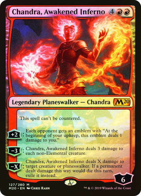 Chandra, Awakened Inferno\nCore Set 2020\nSingle\nMagic The Gathering