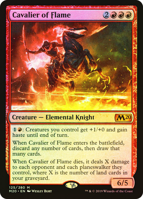 Cavalier of Flame\nCore Set 2020\nSingle\nMagic The Gathering
