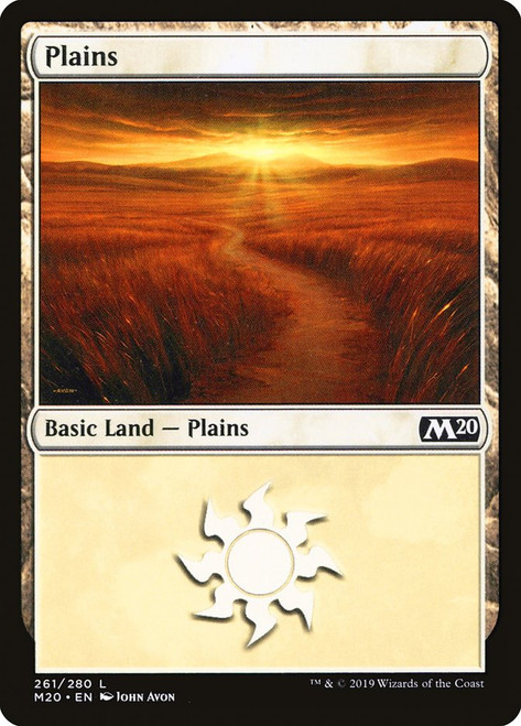 Plains (#261)\nCore Set 2020\nSingle\nMagic The Gathering