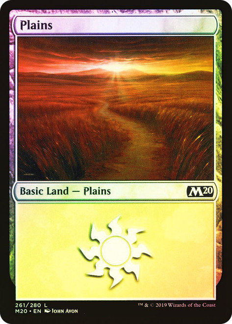 Plains (#261)\nCore Set 2020\nSingle\nMagic The Gathering