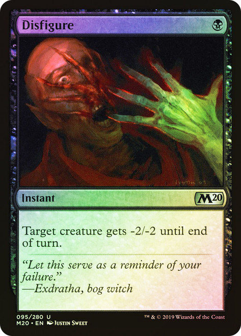 Disfigure\nCore Set 2020\nSingle\nMagic The Gathering