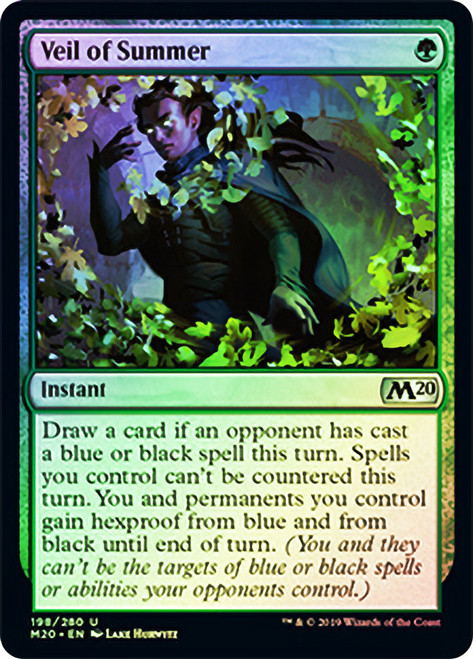 Veil of Summer\nCore Set 2020\nSingle\nMagic The Gathering