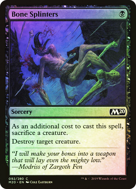 Bone Splinters\nCore Set 2020\nSingle\nMagic The Gathering