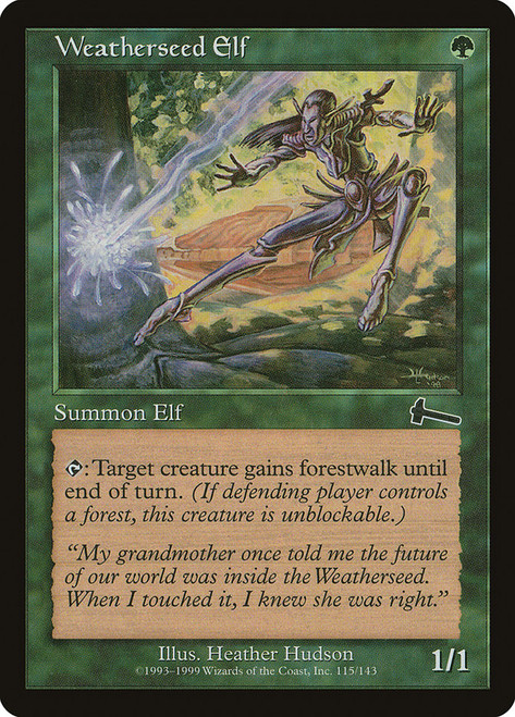 Weatherseed Elf\nUrza's Legacy\nSingle\nMagic The Gathering